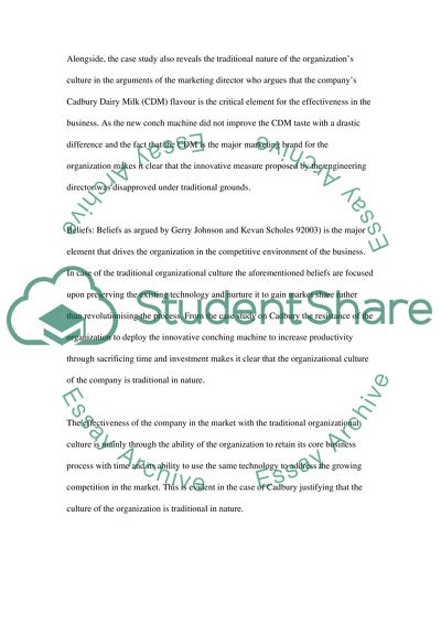 An Analysis of Culture of Cadbury Company