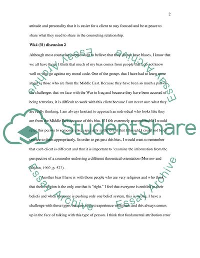 Bias in the Counseling Process