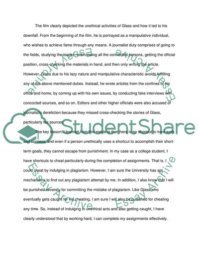 Movie review for Shattered Glass