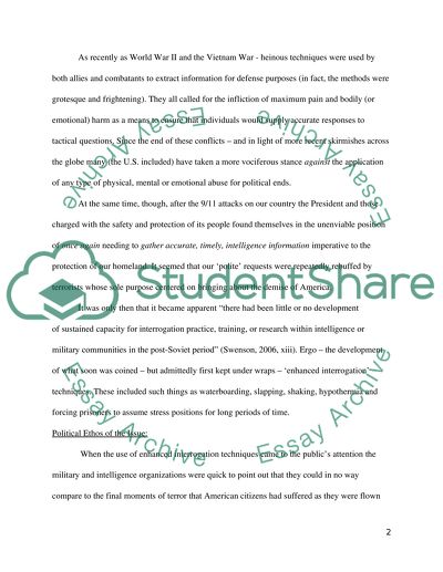 YES: Did harsh CIA interrogations amount to torture