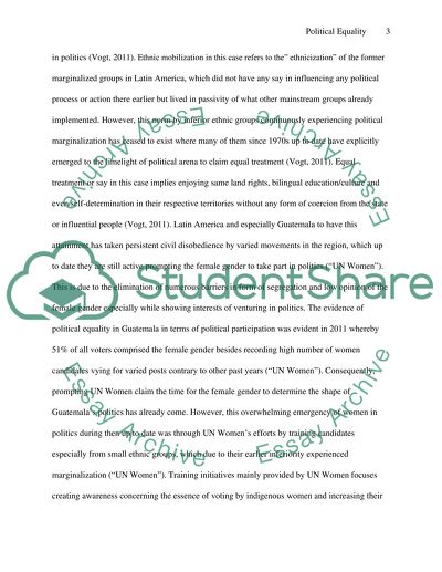 A Contemporary Interpretation of Political Equality