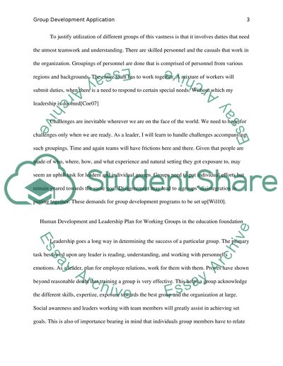 Group Development Application