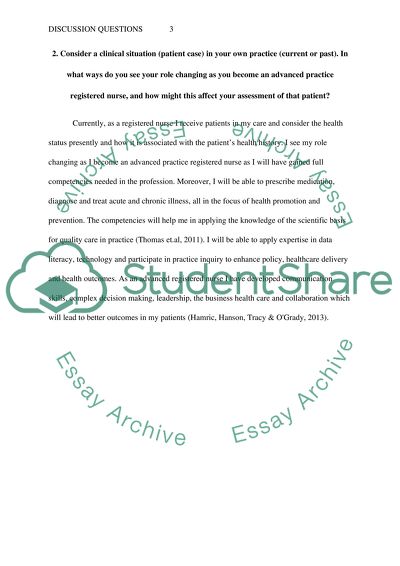 Health Ass. discussion questions