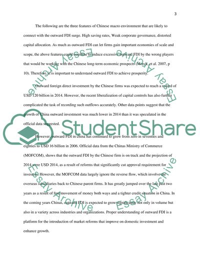 Why Chinese governments stimulate outward FDI