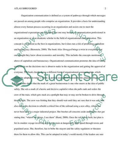 Analysis of Atlas Shrugged Novel