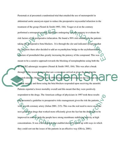 An Investigation of The History and Development of The Beta Blockers