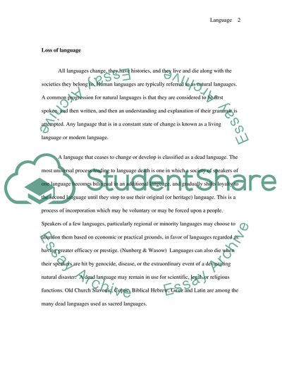 Global Usage of a Language