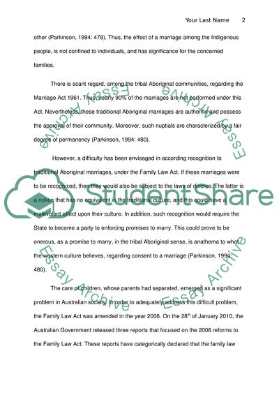 Discrimination in the Australian Law of Marriage