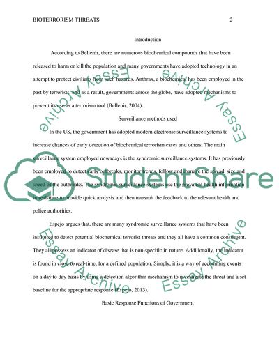 Bioterrorism Threats