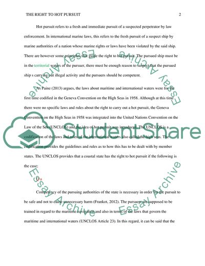 The Right to Hot Pursuit