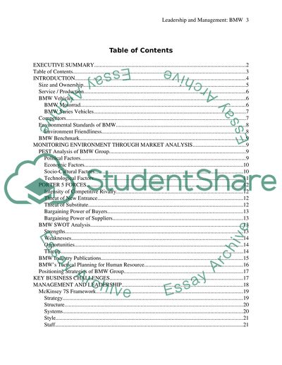 Leadership and Management at BMW