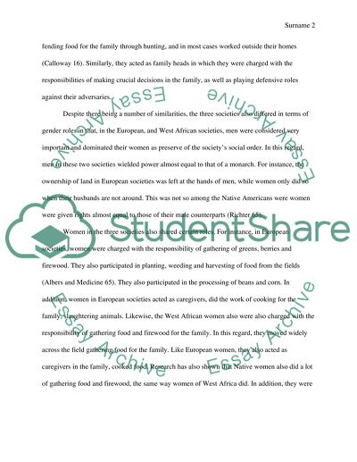 Native American, West African, European societies