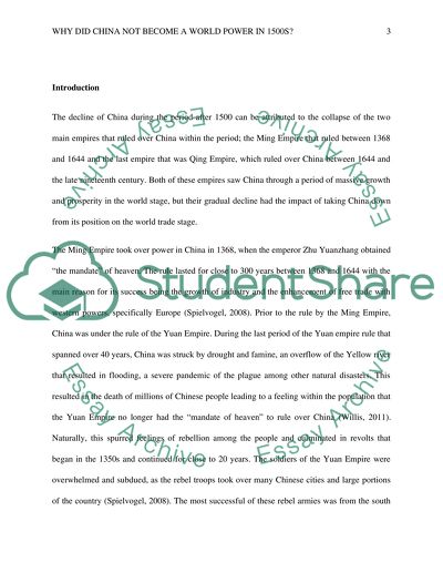 Why did China not become a world power in 1500s