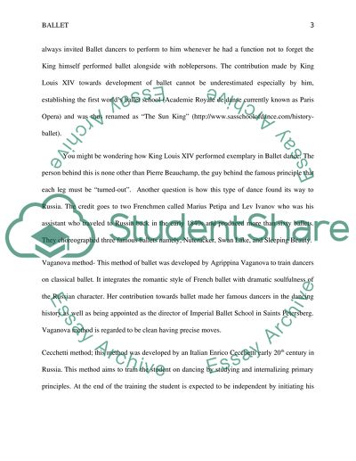 Pen Pal Letter about Ballet