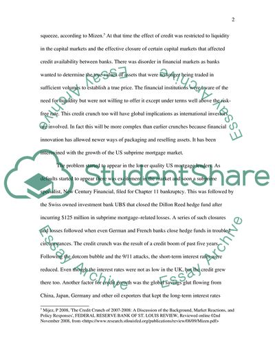 Credit Crunch Since Summer 2007