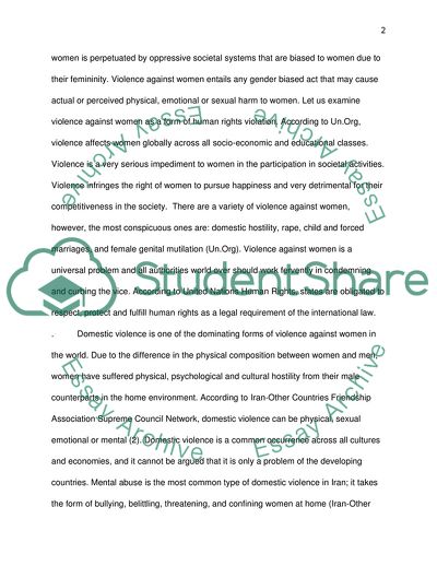 Womans Human Rights and Violence Against Woman Globally