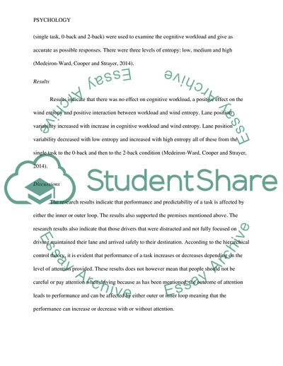 Hierarchical Control and Driving