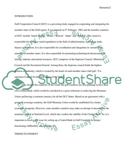 Central Bank for GCC