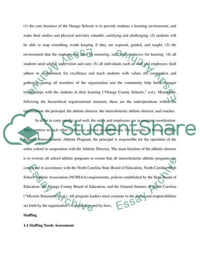Job Analysis for Orange Athletics