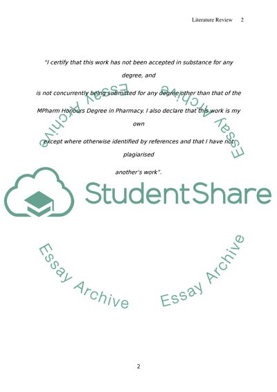 The Pharmaceutical Needs of Patients