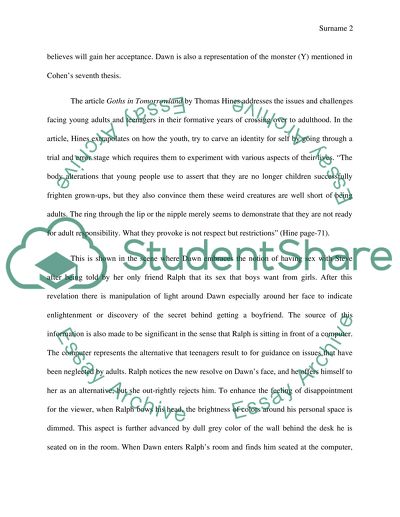 Developing a Thesis Using Representative Evidence