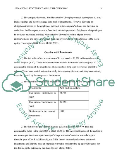 Financial Statement Analysis of Exxon