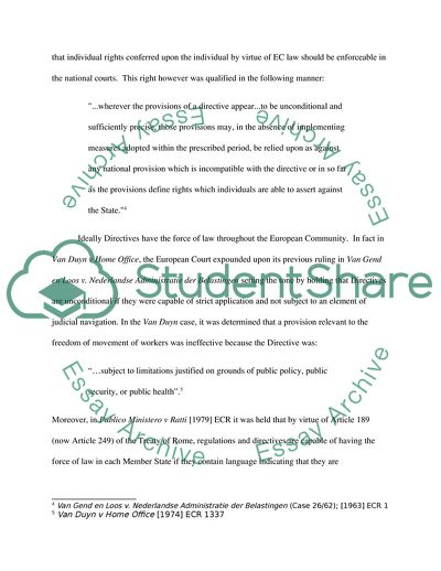 Direct Effect of Directives