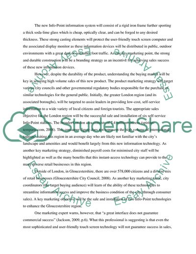 Info-Point: Marketing of New Touch Screen Information Technology
