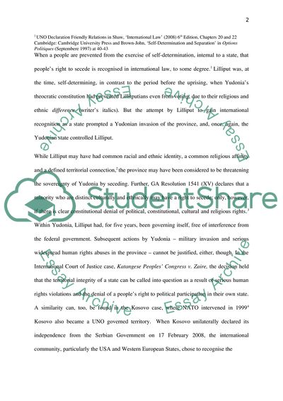 The Use of Military Force by Yudonia and Zackstralia