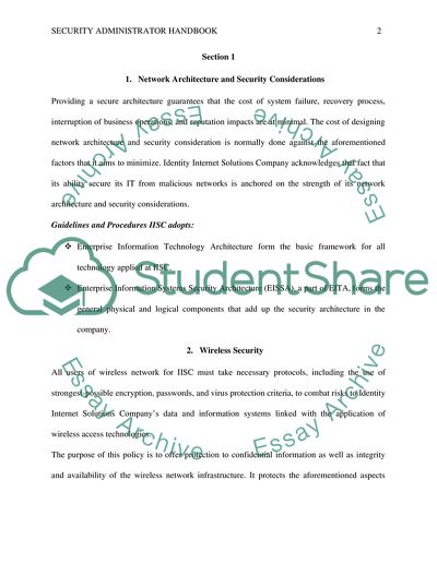 Network Architecture and Security Considerations in IISC