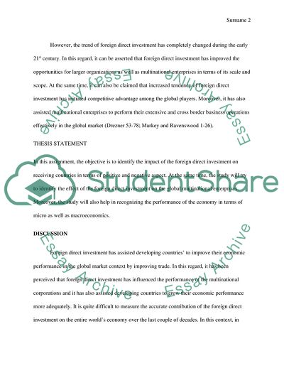 Impact of FDI on Industrial Policy in Developing Countries
