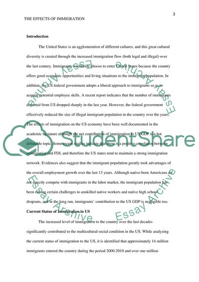 The Effect of Immigration on US Economy