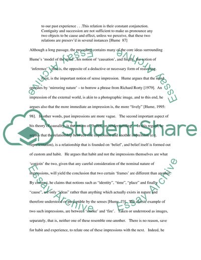 The Humes Theory of Knowledge