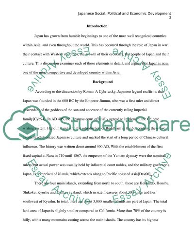 Japanese Social, Political, and Economic Development