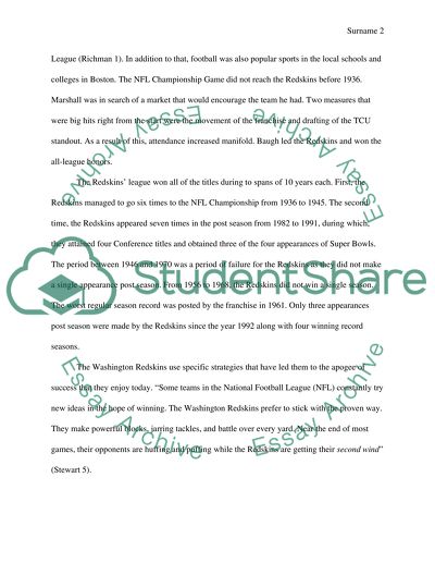 The Washington Redskins NFL Team