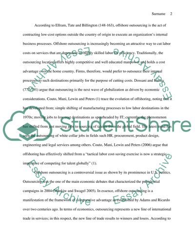 The Concept of Offshore Outsourcing