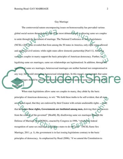 Pros of Gay Marriage