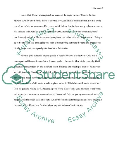 Cultural Foundation - I will upload them in word document