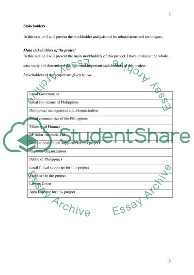Stakeholder and Governance Analysis