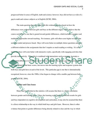 Differences in Boys and Girls Achievements in the Classroom