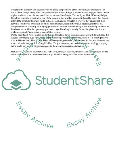 The Role of Innovation in Strategy: Google vs. Apple