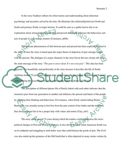 William Faulkners story A rose for Emily