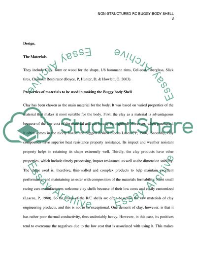 Non-Structured R/C Buggy Body Shell