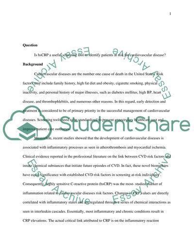 Is HS-CRP a useful screening tool to identify patients at risk for cardiovascular disease