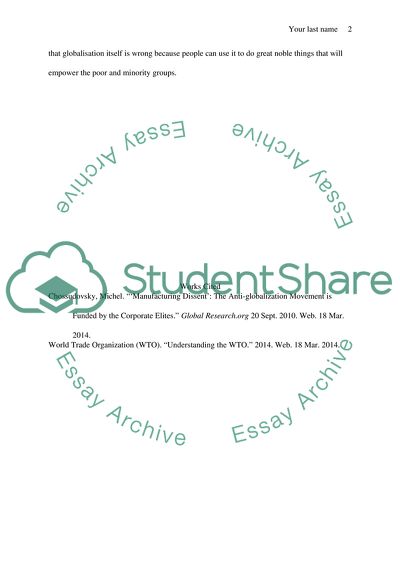 Globalisation and Anti-Globalisation