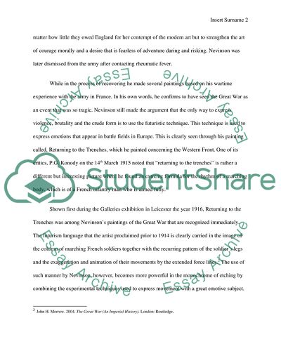 Returning to the Trenches 1914 by C.R.W. Nevinson