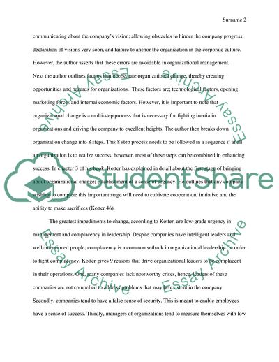 Leading Change by John P Kotter