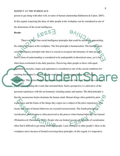 Effects for Expressing Respects for Others Ideas at Workplace: Asocial Intelligence Approach