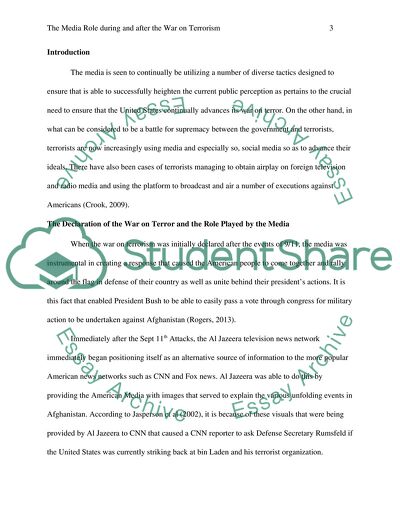 The Media Role during and after the War on Terrorism