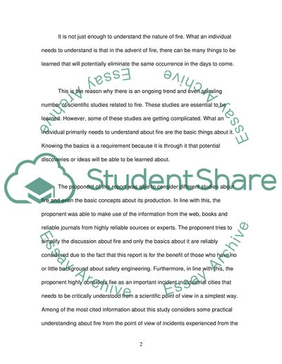 Hazards or Dangers about Fire